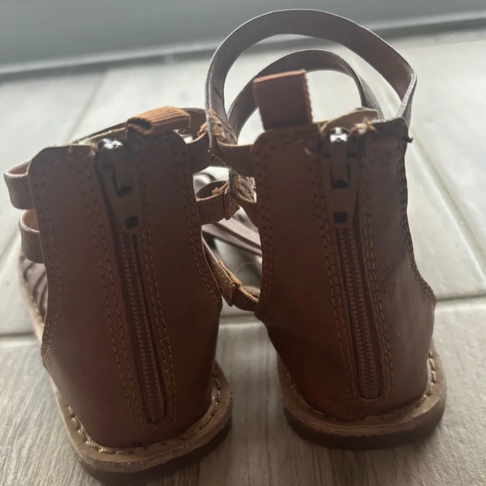 Brown Strappy Sandals kids size 9 in great condition
